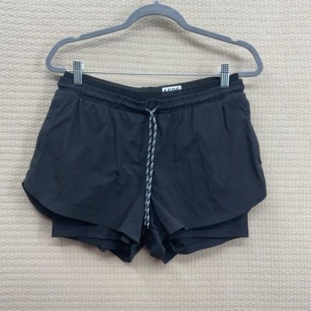Athleta Crest 2‎ in 1 Shortie Black Hiking Walking Shorts Women Size 12